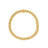 Yellow gold link bracelet with diamond accents on a white background