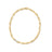 Roberto Coin Designer Gold Knife Edge Link Chain Necklace in 18K Yellow Gold – Diamond (front view)