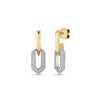 Roberto Coin Designer Gold Drop Earrings in 18K Yellow Gold – Diamond (front view)
