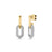 Roberto Coin Designer Gold Drop Earrings in 18K Yellow Gold – Diamond (front view)
