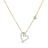 Roberto Coin Diamond Princess Heart Necklace in 18K Yellow Gold – Diamond (front view)