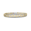 Yellow and white gold bracelet with diamond accents on a white background