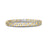 Yellow and white gold bracelet with diamond accents on a white background
