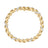 Yellow and white gold bracelet with diamond accents on a white background