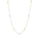 Roberto Coin Diamonds by the Inch Bar and Bezel Station Necklace in 18K Yellow Gold, White enamel, 18 inches (front view)