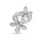 TIARE' PAVÉ DIAMOND FLOWERS BYPASS RING