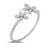 TIARE' PAVÉ DIAMOND FLOWERS CUFF BANGLE