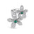 TIARE' PAVÉ DIAMOND AND EMERALD FLOWERS BYPASS RING