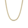 Roberto Coin Cobra Narrow Collar Necklace in 18K Yellow Gold – Pavé Diamond (front view)