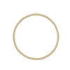 Roberto Coin Cobra Narrow Collar Necklace in 18K Yellow Gold – Pavé Diamond (full length)