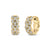 Roberto Coin Cobra Narrow Hoop Earrings in 18K Yellow Gold – Pavé Diamond (front view)