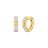 LOVE IN VERONA PAVÉ DIAMOND AND POLISHED FLOWER HOOP EARRINGS