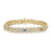 Roberto Coin Cobra Mixed Gemstones Bracelet in 18K Yellow Gold, Classic width (front view)
