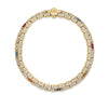 Roberto Coin Cobra Mixed Gemstones Bracelet in 18K Yellow Gold, Classic width (top view)