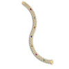 Roberto Coin Cobra Mixed Gemstones Bracelet in 18K Yellow Gold, Classic width (angled view)