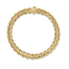 Roberto Coin Cobra Mixed Gemstones Bracelet in 18K Yellow Gold, Classic width (back view)
