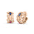COBRA WIDE DIAMOND AND MIXED STONES OPEN BACK HOOP EARRINGS