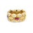 COBRA WIDE DIAMOND AND MIXED STONES RING
