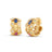 COBRA WIDE DIAMOND AND MIXED STONES OPEN BACK HOOP EARRINGS