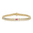 Roberto Coin Cobra Mixed Gemstones Bracelet in 18K Yellow Gold, Narrow width (front view)