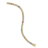Roberto Coin Cobra Mixed Gemstones Bracelet in 18K Yellow Gold, Narrow width (angled view)