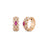 COBRA PAVÉ DIAMOND AND RUBELLITE HOOP EARRINGS
