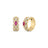 COBRA PAVÉ DIAMOND AND RUBELLITE HOOP EARRINGS