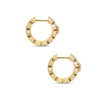 Roberto Coin Cobra Hoop Earrings in 18K Yellow Gold – Pavé Diamond, Rubellite (top view)