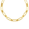DESIGNER GOLD OVAL AND ROUND LINK 18 INCH NECKLACE