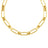 DESIGNER GOLD OVAL AND ROUND LINK 18 INCH NECKLACE