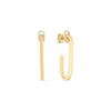 NAVARRA DIAMOND SINGLE LINK DROP EARRINGS