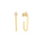 NAVARRA DIAMOND SINGLE LINK DROP EARRINGS
