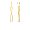 NAVARRA DIAMOND GRADUATING CHAIN LINK DANGLE EARRINGS