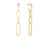 NAVARRA DIAMOND GRADUATING CHAIN LINK DANGLE EARRINGS