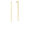 NAVARRA DIAMOND LONG CHAIN LINK DROP EARRINGS