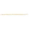 DESIGNER GOLD MEDIUM GAUGE SQAURED EDGE PAPERCLIP BRACELET