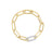 DESIGNER GOLD DIAMOND AND PAPERCLIP LINK BRACELET