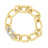 DESIGNER GOLD MIXED OVAL LINK DIAMOND BRACELET