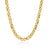 DESIGNER GOLD FLATTENED RECTANGULAR LINK CHAIN NECKLACE