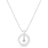 The CLASSIC DIAMOND BABY O NECKLACE by Roberto Coin is a silver beaded chain necklace with a circular pendant featuring two vertically set diamonds—ideal for those who appreciate elegant jewelry.