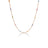 The DIAMONDS BY THE INCH long necklace by Roberto Coin features emerald and diamond cut stones in blue, pink, green, yellow, and orange set in 18K rose gold along a fine chain for an elegant look.