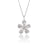 TINY TREASURES PEAR SHAPE CUT DIAMOND FLOWER NECKLACE