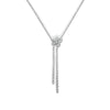 CLASSIC DIAMOND FIORE COUTURE DOUBLE DROP FLOWER NECKLACE