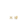 TINY TREASURES 'X' PAVE EARRINGS
