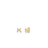 TINY TREASURES 'X' PAVE EARRINGS
