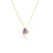 AMORINO DIAMOND AND LAVENDER ENAMEL HEART NECKLACE