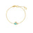 AMORINO DIAMOND AND CYAN ENAMEL HEART BRACELET