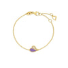 AMORINO DIAMOND AND LAVENDER ENAMEL HEART BRACELET