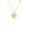 ARABESQUE PAVE DIAMOND FLOWER NECKLACE