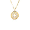 ARABESQUE DIAMOND FLOWER MEDALLION LONG NECKLACE